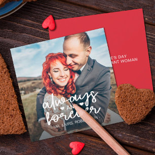 Always and forever couple custom photo Valentine
