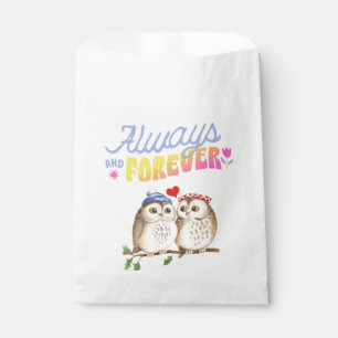 Always And Forever Cute Owls in Love Favour Bag