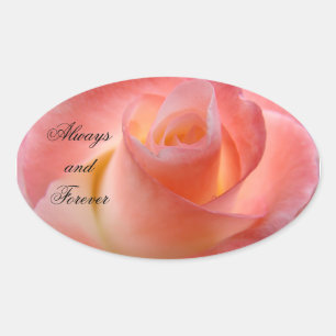 Always and Forever envelope seals Pink Rose Love