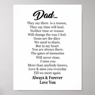 Always and Forever Love You Dad Poster