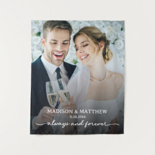 Always and Forever Wedding Photo Tapestry
