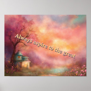 Always aspire to the great poster (Semi-Gloss)