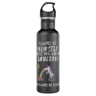 Always Be A Cute Unicorn Funny Tee T Horn Love Hor 710 Ml Water Bottle