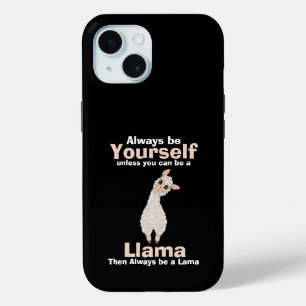 Always Be a Llama Animal Lover iPhone 15 Case