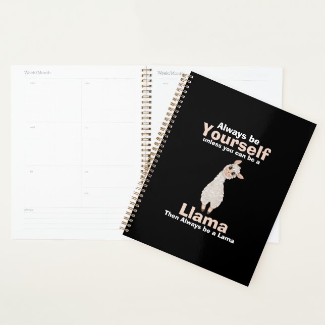 Always Be a Llama Animal Lover Planner (Display)