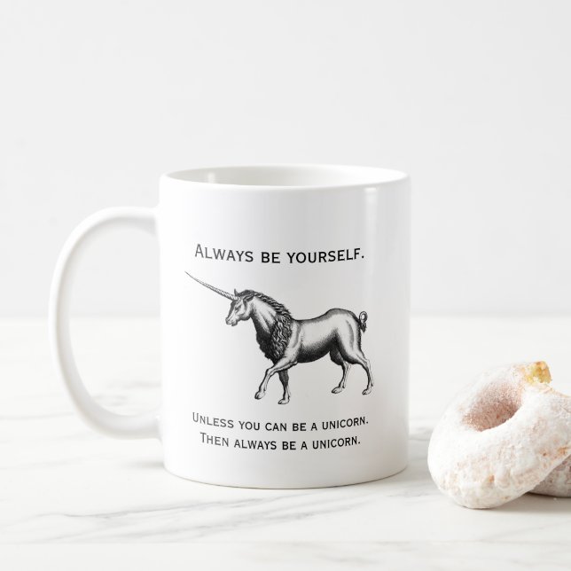 Always Be a Unicorn Coffee Mug (With Donut)