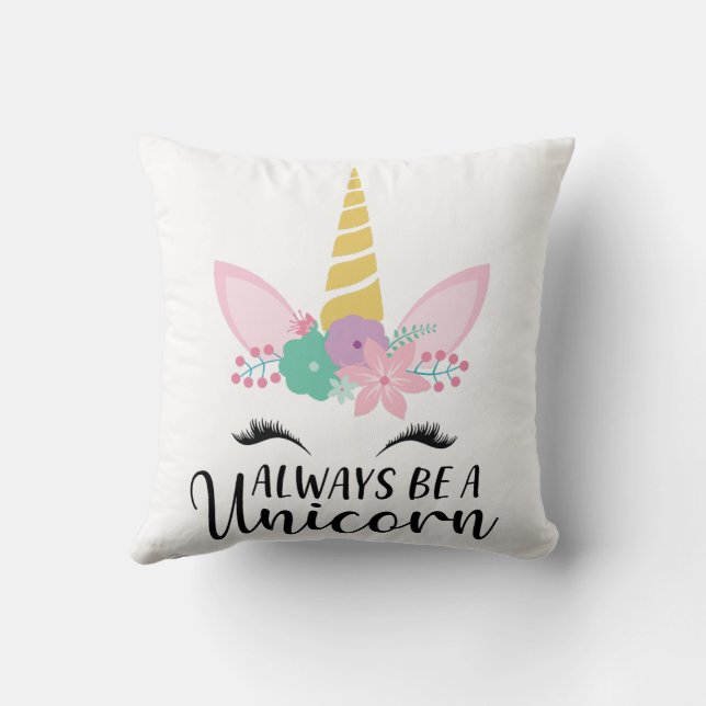 always be a unicorn pilow cushion (Back)