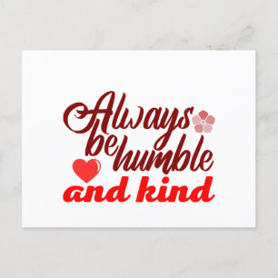 Always be humble and kind BOSS LADY Boss Babe Blac Holiday Postcard