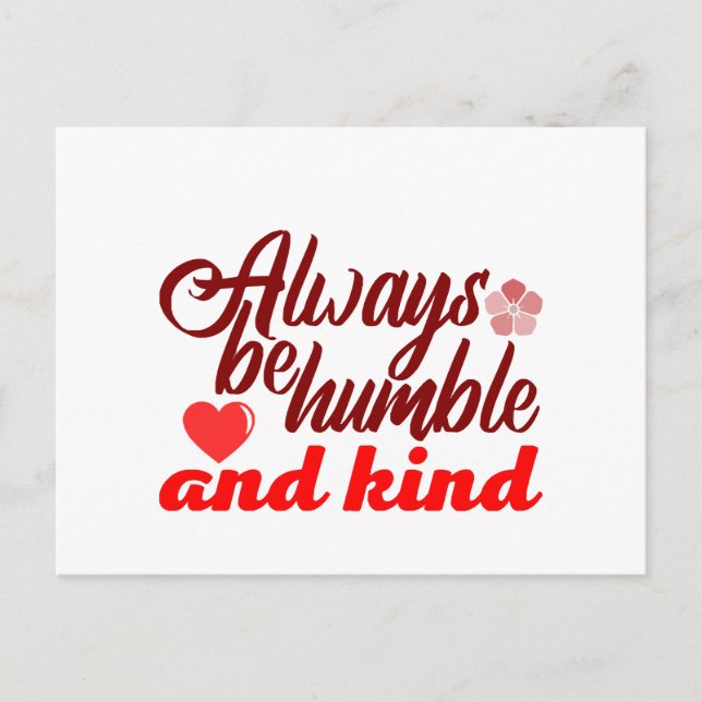 Always be humble and kind BOSS LADY Boss Babe Blac Holiday Postcard (Front)