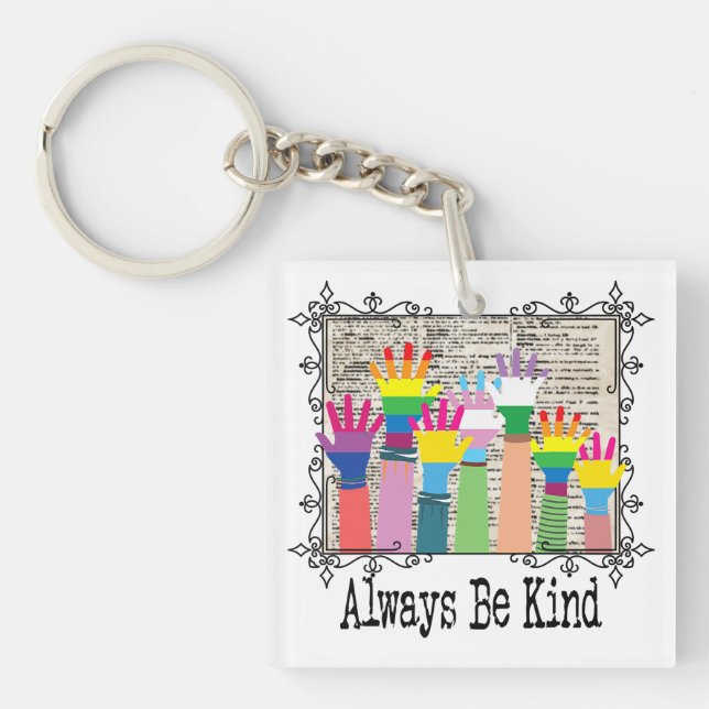 Always Be Kind - LGBTQIA Love Wins Key Ring (Front)