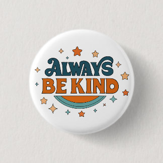 Always Be Kind Retro Tote Bag 3 Cm Round Badge