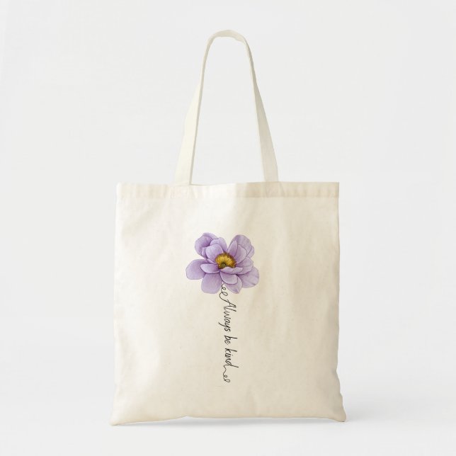 "always be kind" tote bag (Front)