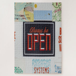 Always be Open, Motivational Inspirational Jigsaw Puzzle
