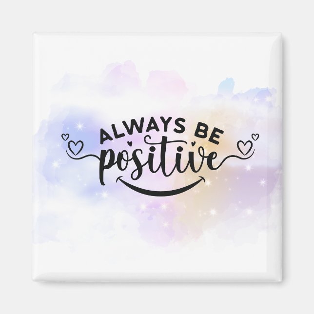 Always Be Positive Purple Yellow  Magnet (Front)