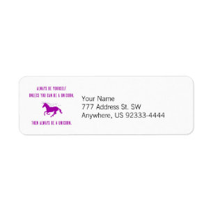 Always Be Yourself Return Address Label
