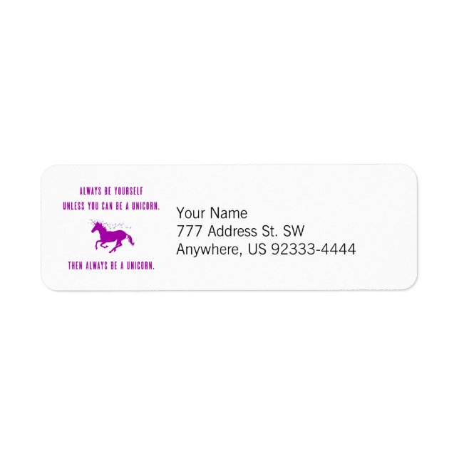 Always Be Yourself Return Address Label (Front)