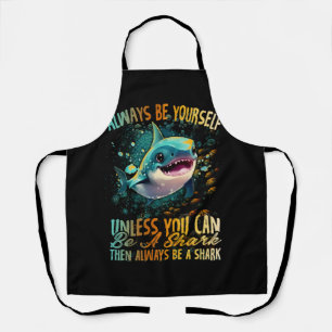 Always Be Yourself Shark Art Megalodon Sharks Biol Apron