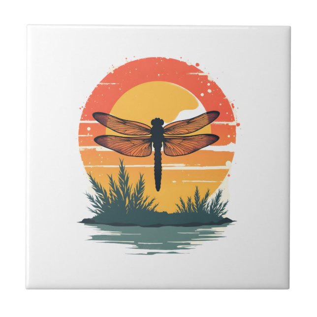 Always Be Yourself Unless You Can Be A Dragonfly Ceramic Tile (Front)