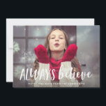 Always Believe Holiday Photo Card<br><div class="desc">Send holiday cheer with a custom photo card!</div>