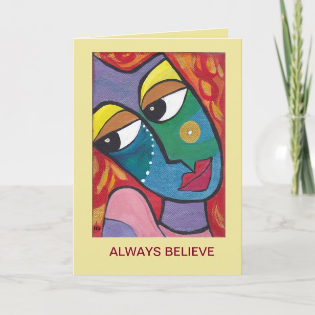 Always Believe Inspirational Greeting Card (Front)