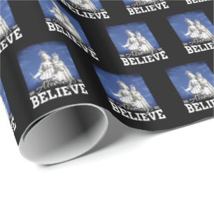 Always Believe Mary Baby Jesus Christmas Quote Wrapping Paper