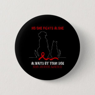 Always By Your Side Brain Aneurysm Awareness 6 Cm Round Badge