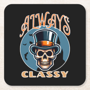 Always Classy Square Paper Coaster
