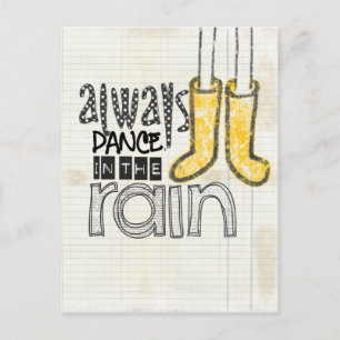 always dance in the rain postcard