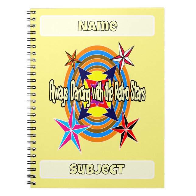 Always dancing with the Retro stars  Notebook (Front)