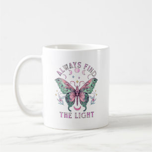 Always Find the Light Beautiful colourful butterfl Coffee Mug