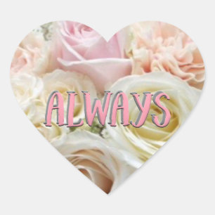 Always Floral Heart Sticker and Envelope Seal
