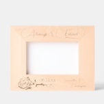 Always & Forever Elegant Rose Small Wedding Etched Frames<br><div class="desc">Create a lasting memory of your special day with this beautiful etched picture frame. Features fancy script lettering spelling out "Always & Forever" with a single long-stemmed rose, your wedding date, and the names of the couple below. Simple, elegant, and glam, this picture frame is a great gift for the...</div>