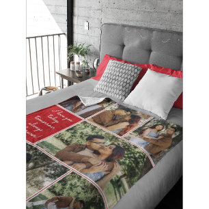 Always & Forever Modern 6 Photo Collage Fleece Blanket