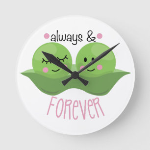 Always & Forever Round Clock