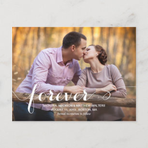 ALWAYS & FOREVER SAVE THE DATE ANNOUNCEMENT POSTCARD