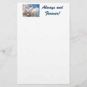 Always & Forever stationery Blue Sky Blossoms