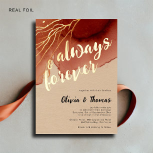 Always Forever Terracotta Beach Fall Wedding Gold