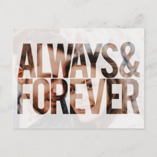 Always & Forever Type Photo Save the Date Postcard