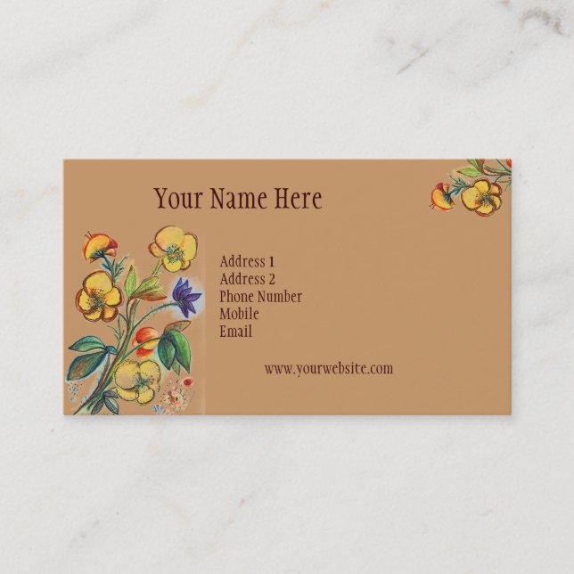 Always Fresh Yellow Flowers Card (Front)