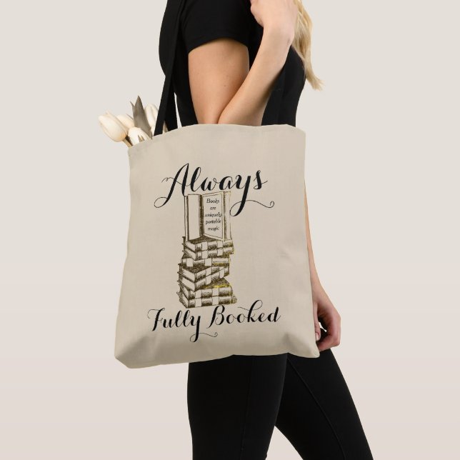 Always Fully Booked Tote Bag (Close Up)