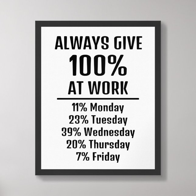 Always Give Funny Sarcastic Work Humour Poster (Creator Uploaded)