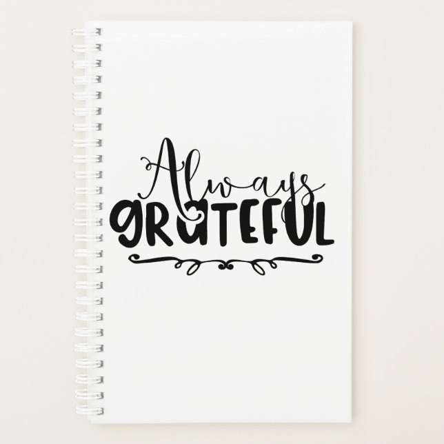 always grateful - typography planner (Front)