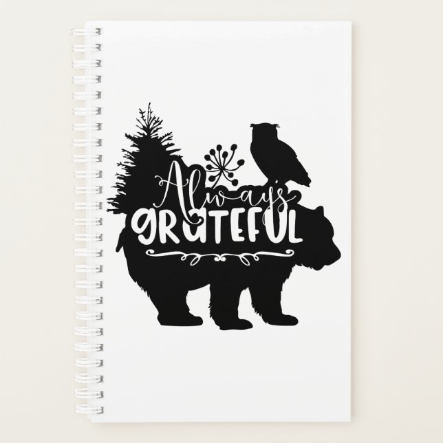 Always Grateful Woodland Planner (Front)