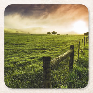 Always Greener on the Other Side Square Paper Coaster
