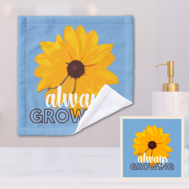 Always Growing Sunflower Photo Art Wash Cloth (Creator Uploaded)