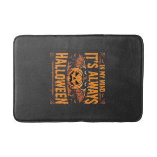 Always Halloween Pumpkin Bat Vector Design_1 Bath Mat