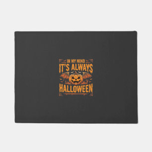 Always Halloween Pumpkin Bat Vector Design_1 Doormat