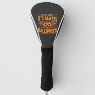 Always Halloween Pumpkin Bat Vector Design_1 Golf Head Cover