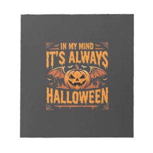 Always Halloween Pumpkin Bat Vector Design_1 Notepad