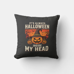 Always Halloween Pumpkin Witch Design_1 Cushion